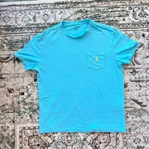 Polo by Ralph Lauren Turquoise Tee with Yellow Logo